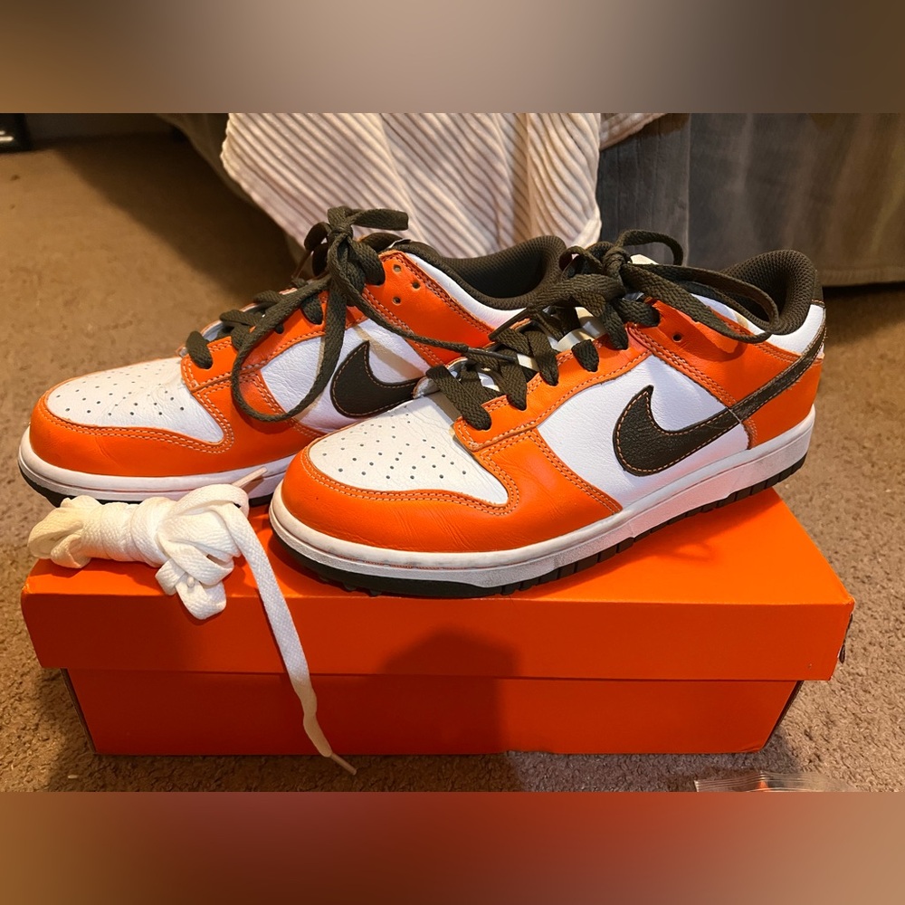 Nike dunk low with golf spikes
